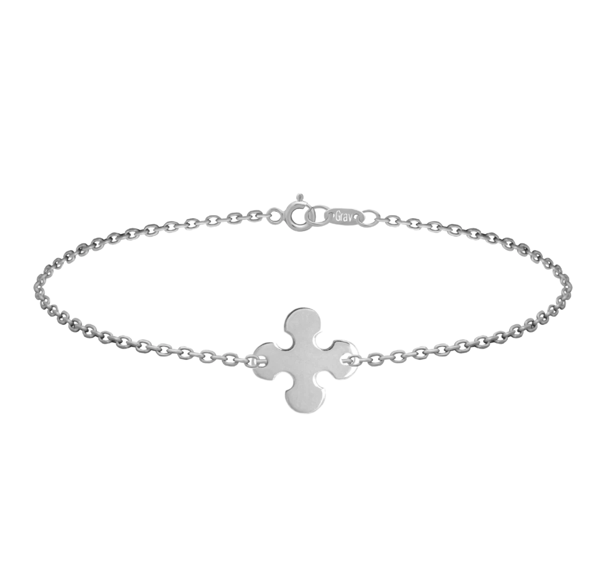 Virágos  Fehér Arany Karkötő