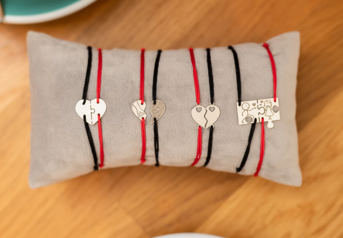 Ígéret Fehér Arany 14K Páros Karkötő