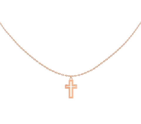 Grav Cross Contour Arany 14K Nyaklánc
