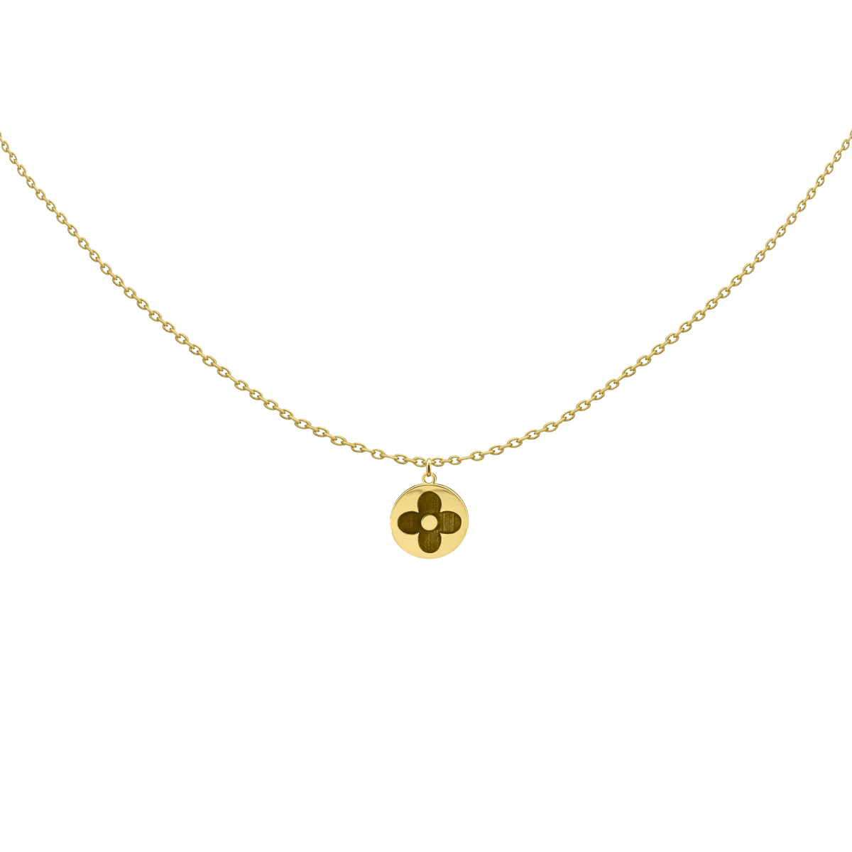 Körben Virág Sárga Arany 14K Nyaklánc