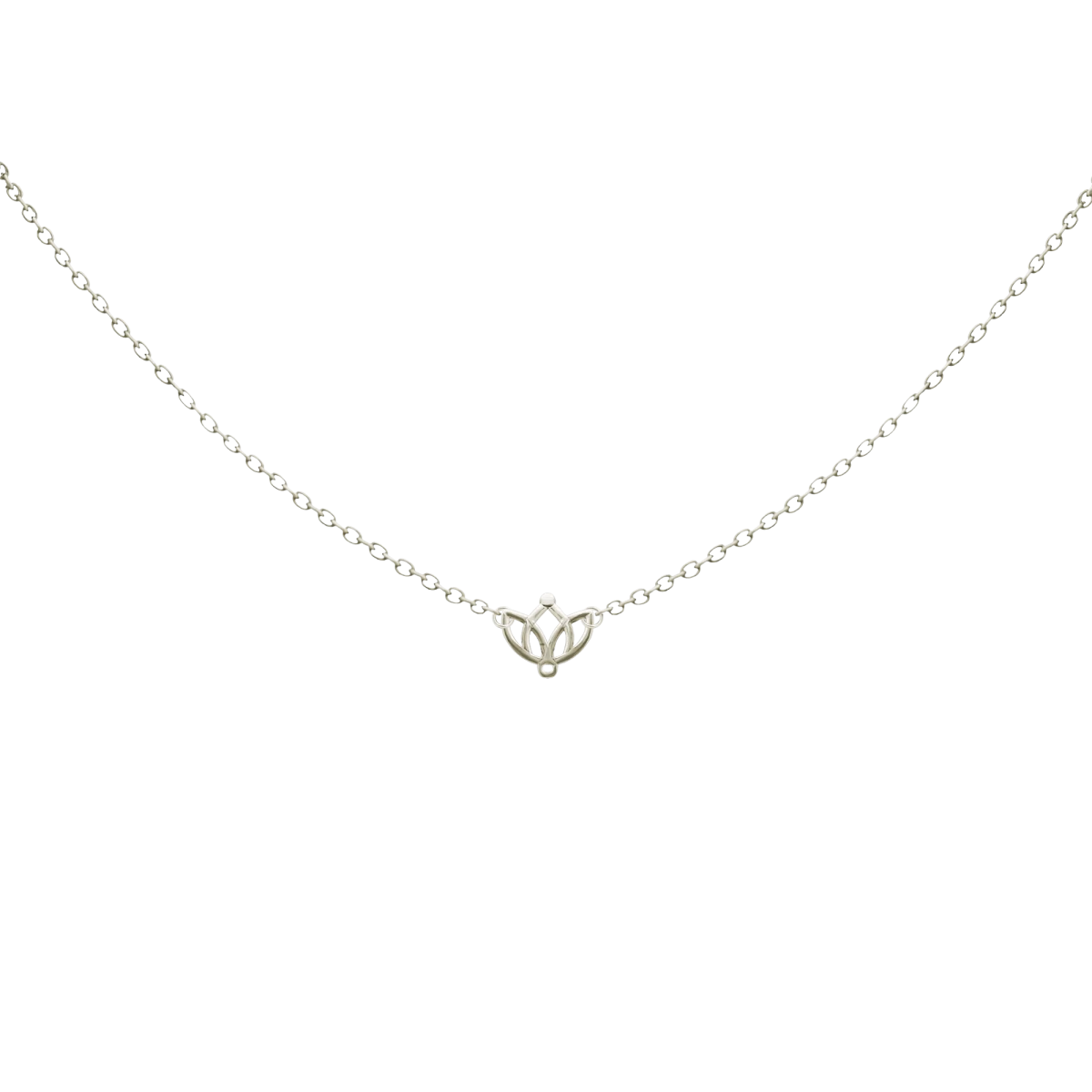 Lótusz Fehér Arany 14K Nyaklánc