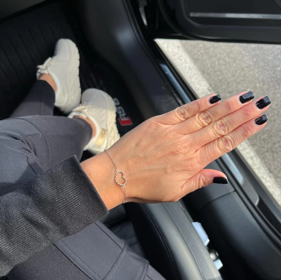 Nolita Szív Fehér Arany Karkötő