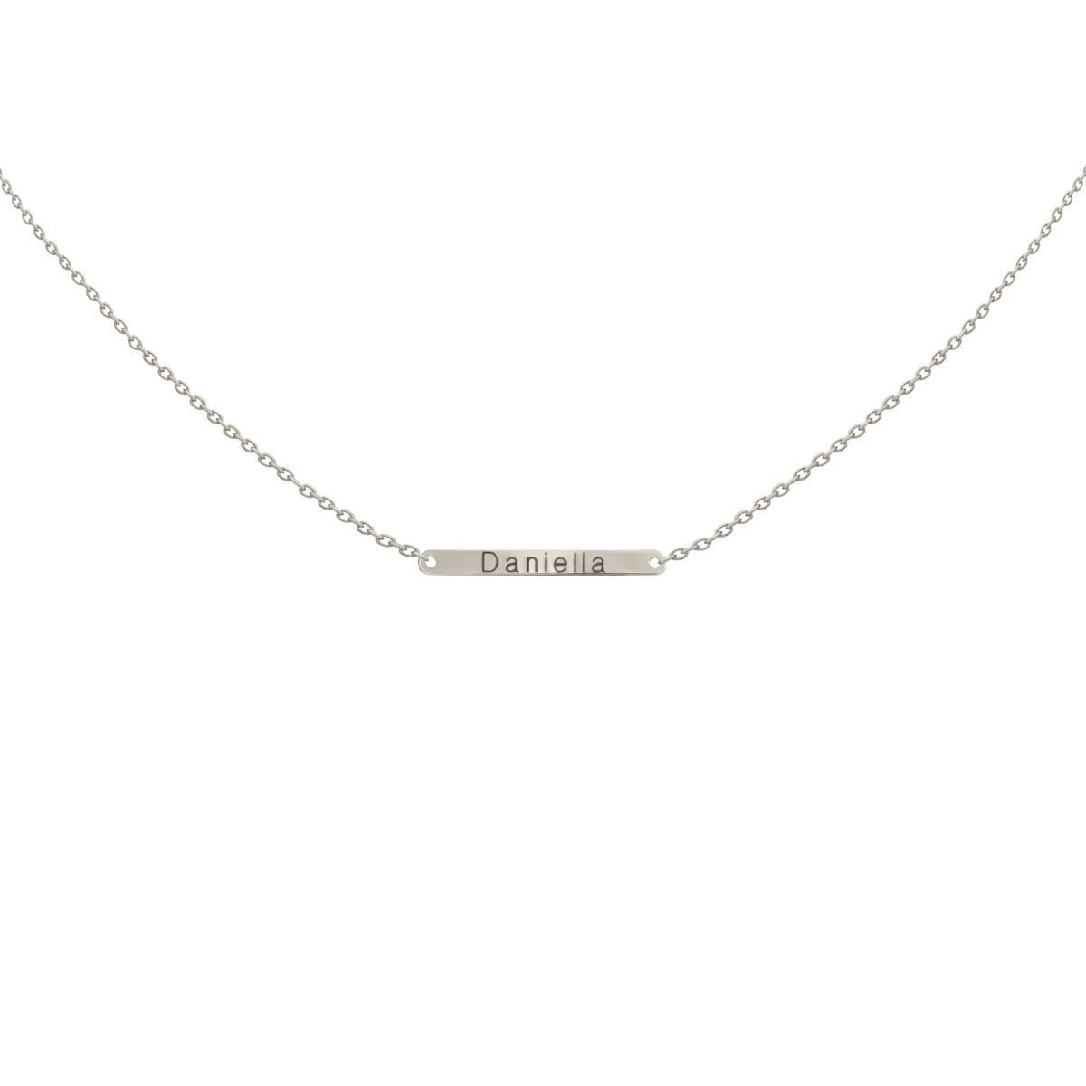 Hosszú Lap Fehér Arany 14K Nyaklánc