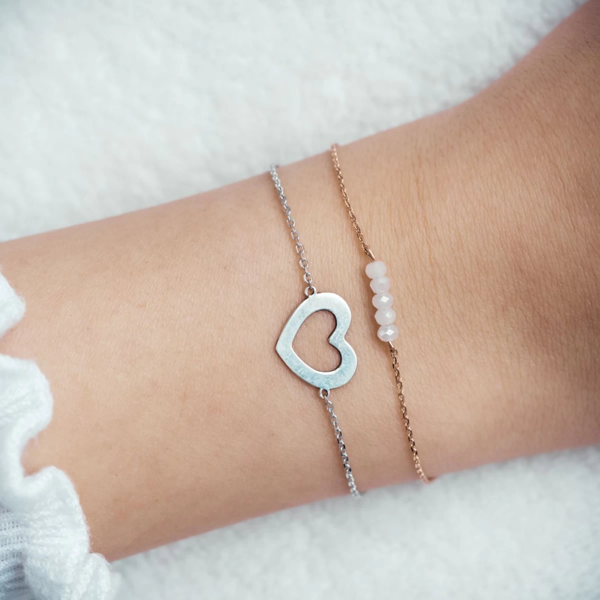 Szürke Kristály Arany Karkötő