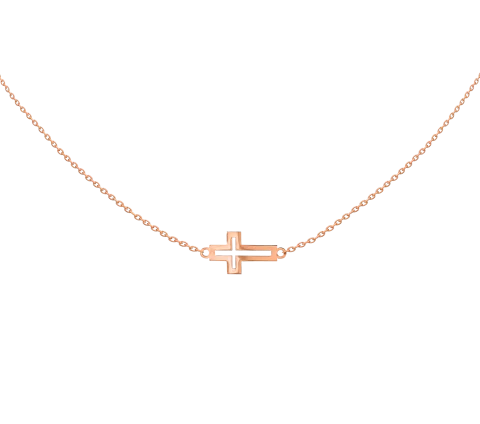 Grav Cross Contour Arany 14K Nyaklánc