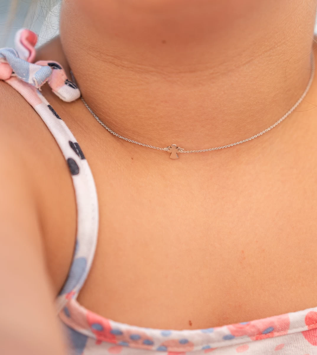 Angyal Baby Fehér Arany 14K Nyaklánc