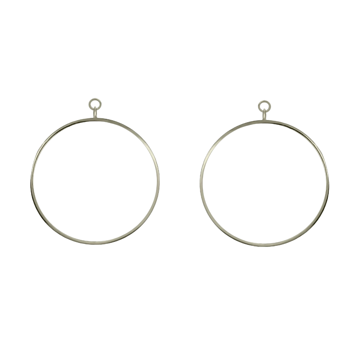 Nagy Kör Fehér Arany Fülbevaló