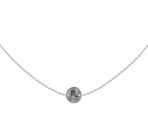 GRAV Scorpio Circle Silver 925 Necklace