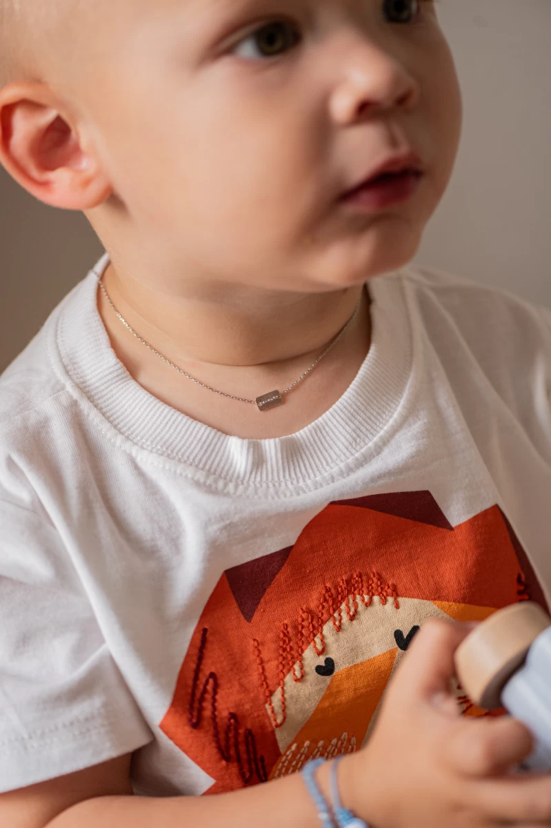 Lapos Téglalap Baby Ezüst 925 Nyaklánc