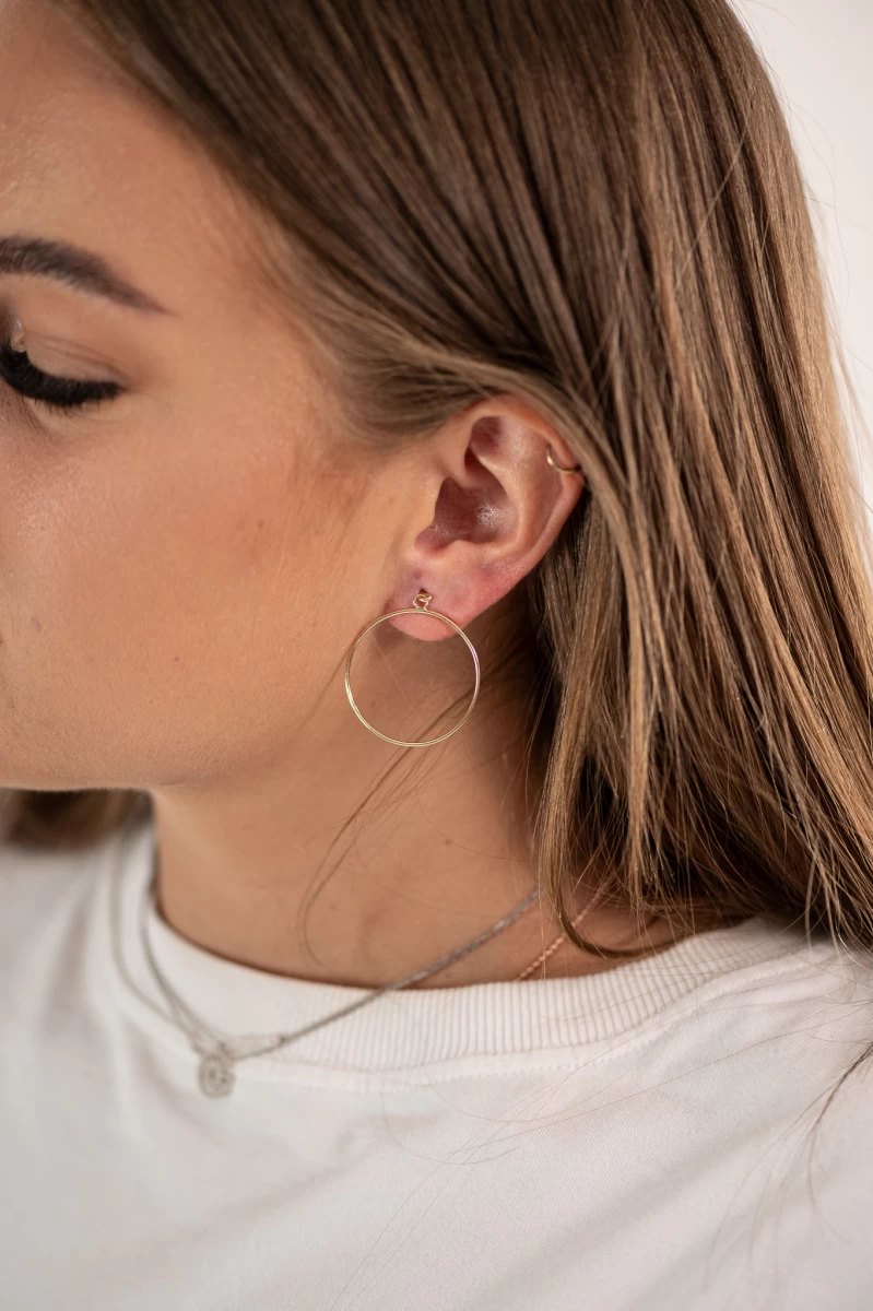 Nagy Kör Arany Fülbevaló