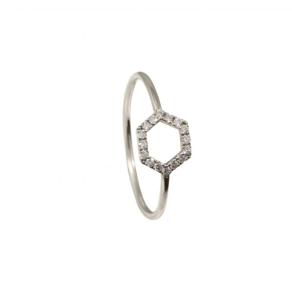 Grav Brill Hexa Spark Arany 14K Gyűrű