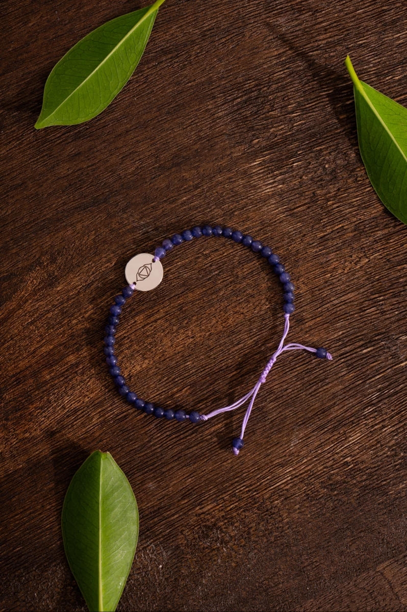 Harmadikszem Csakra Sárga Arany 14K Makramé Karkötő