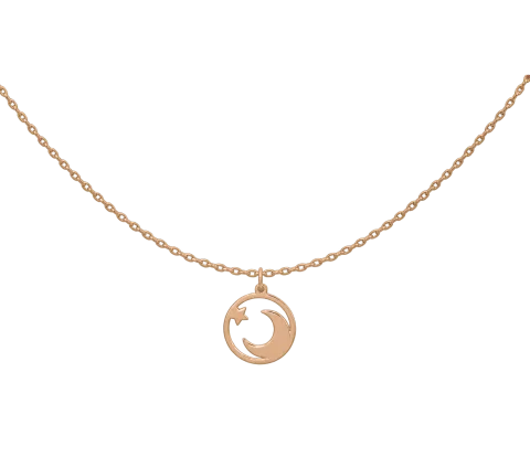 GRAV To The Moon Contour Arany 14K Nyaklánc