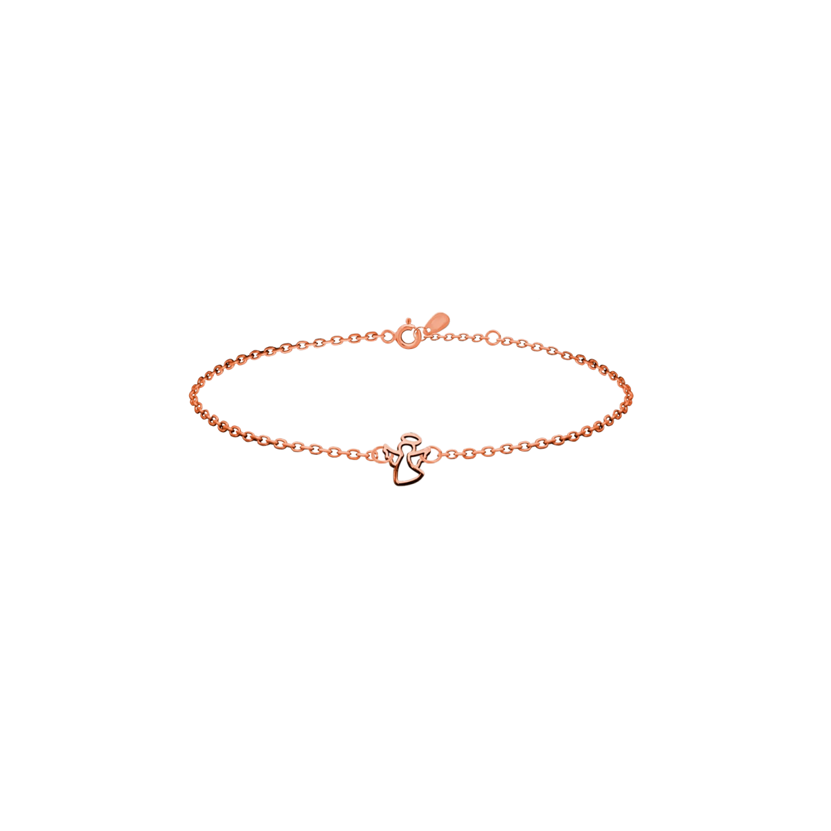 Kontúr Angyal Glóriával Baby Vörös Arany 14K Karkötő