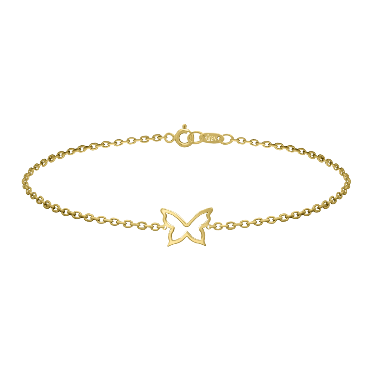 Kontúr Pillangó Sárga Arany Karkötő