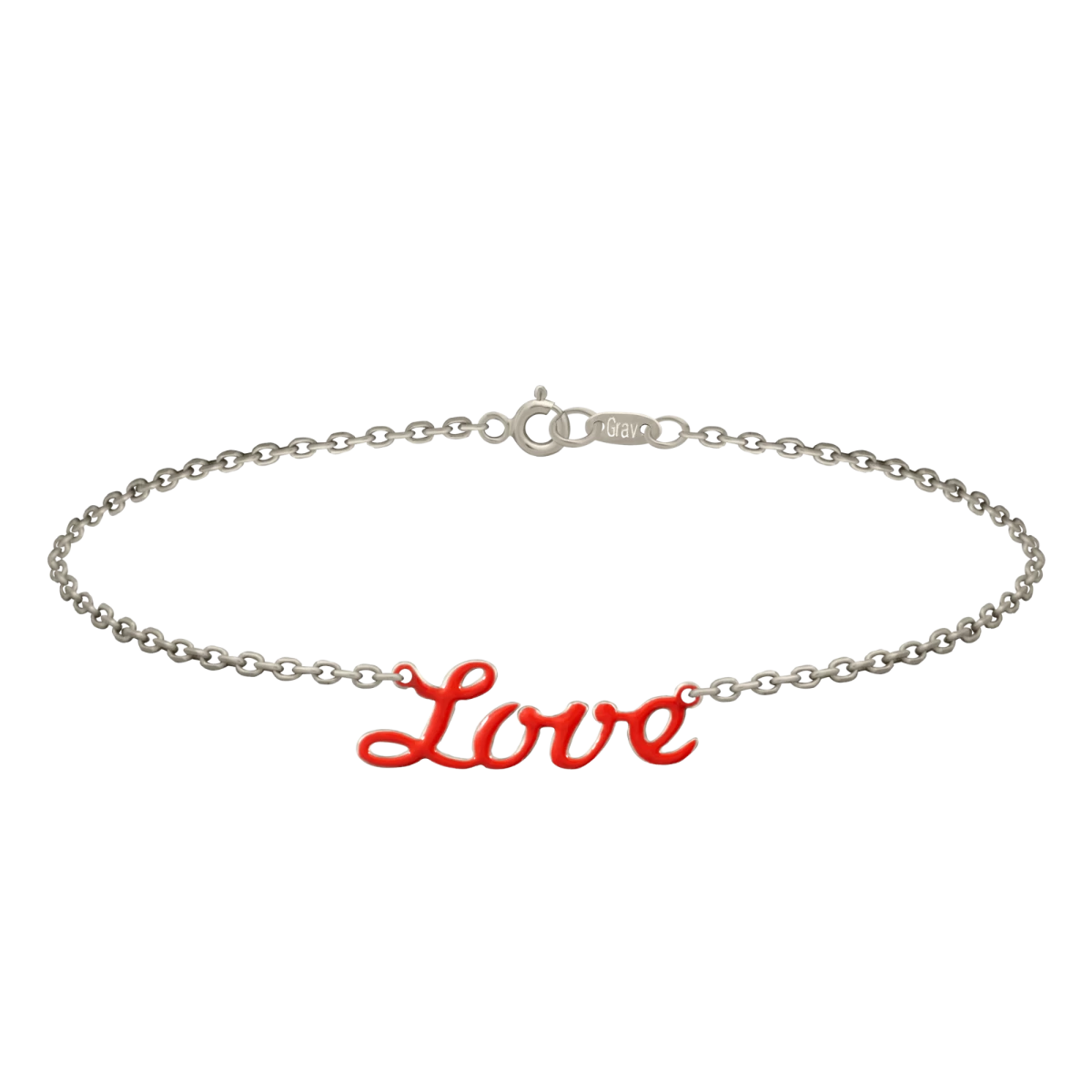 Színes Porcelánozott LOVE Fehér Arany 14K Karlánc