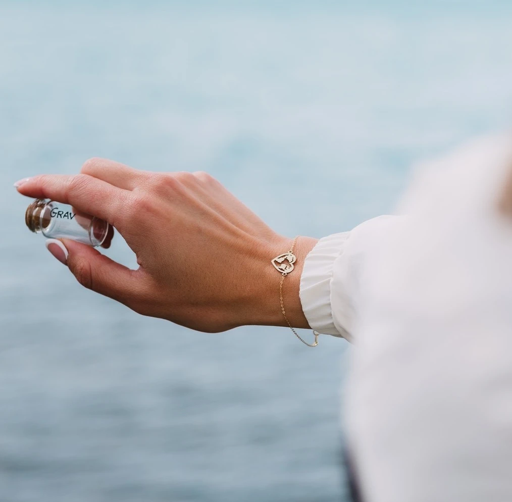 Grav Travel Love  Ezüst 925 Karkötő