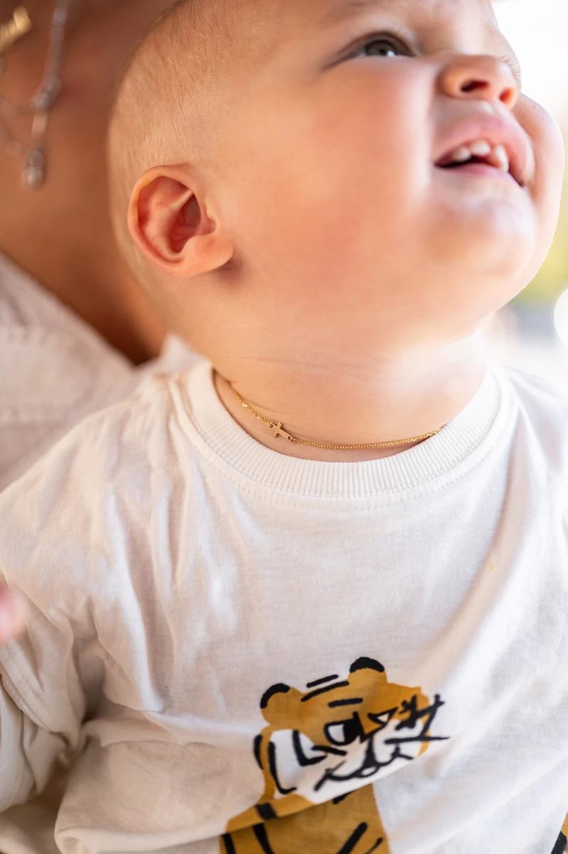 Kereszt Baby Vörös Arany 14K Nyaklánc