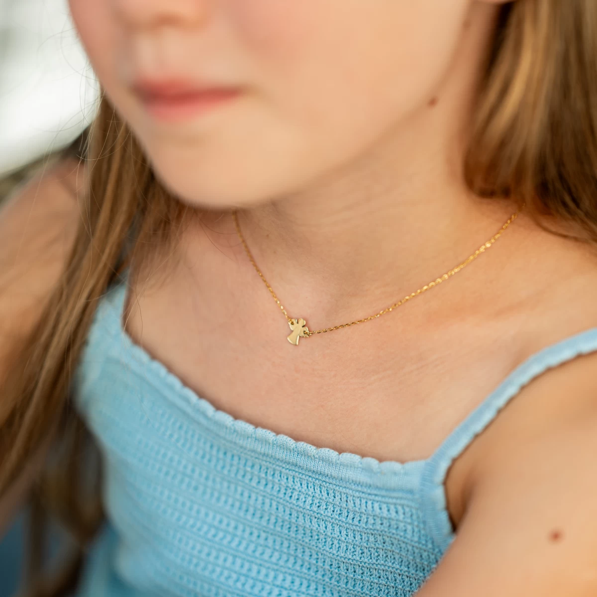 Angyal Baby Sárga Arany 14K Nyaklánc