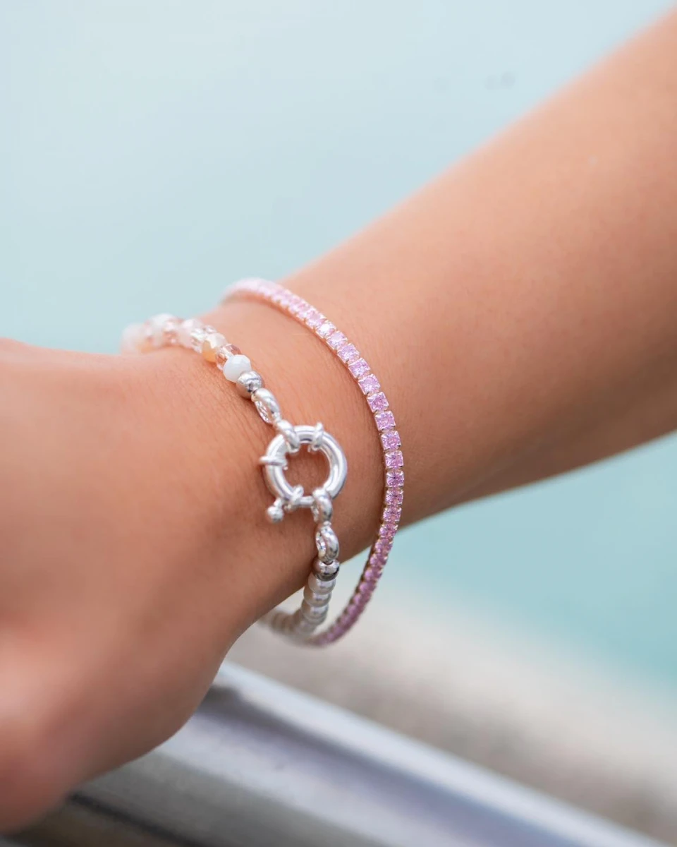 GRAV Tennis Glow Pink Ezüst 925 Karkötő