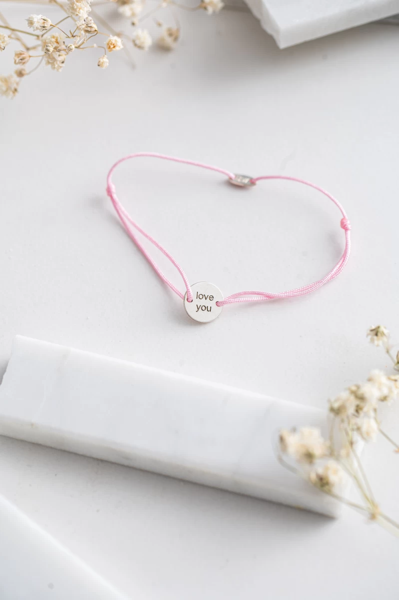 Körben Love You Baby Sárga Arany 14K Fonalas Karkötő