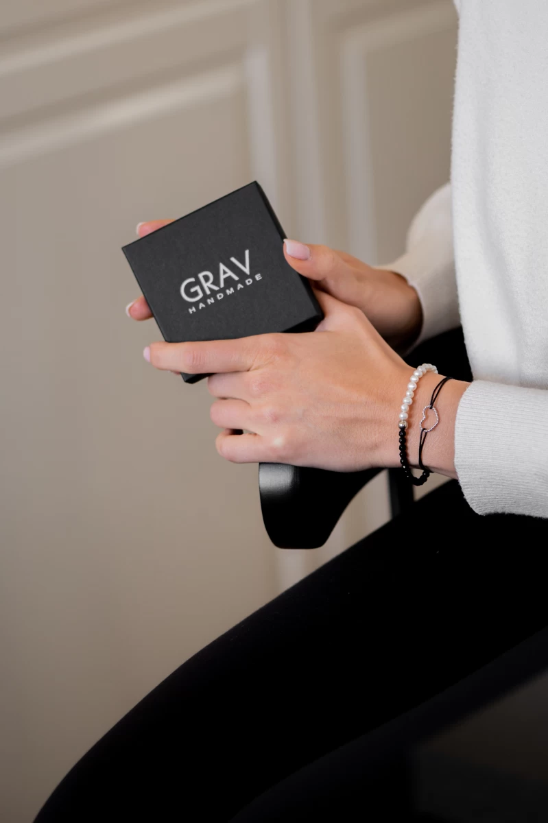 Grav Black And White Ezüst 925 Karkötő