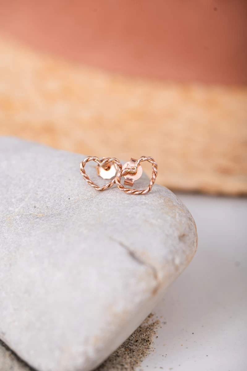 Nolita Szív Fehér Arany Fülbevaló