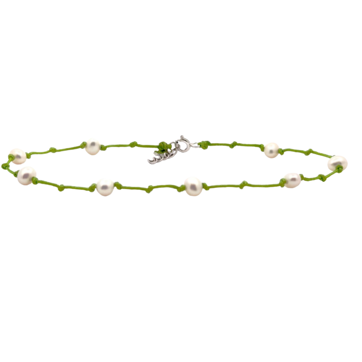 Gyöngyös Csomózott Ezüst 925 Bokalánc