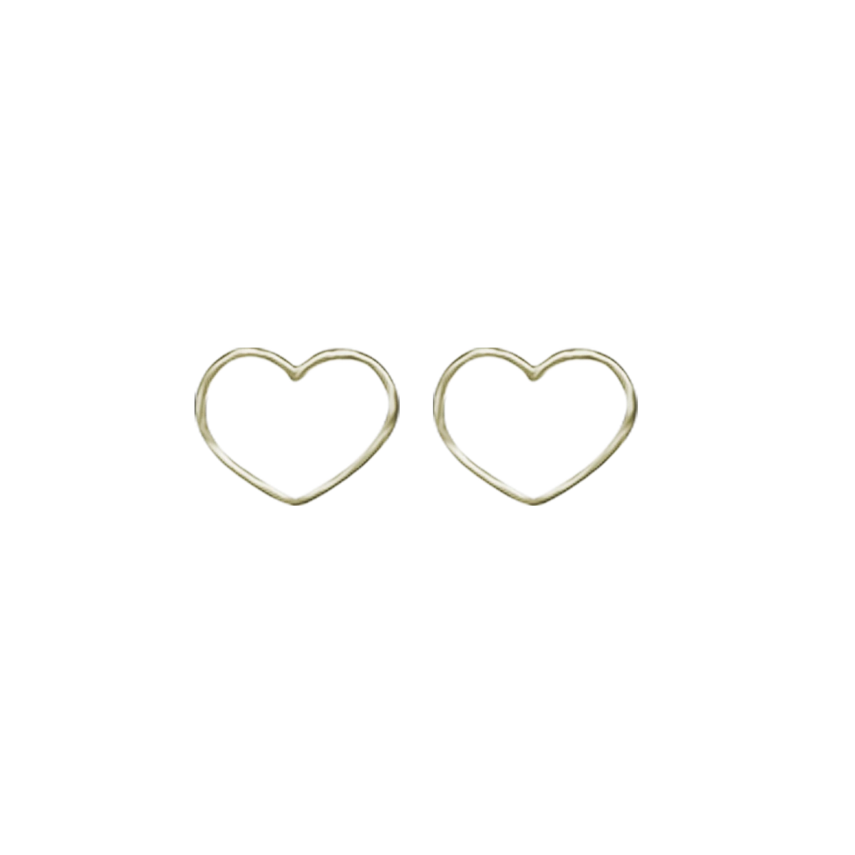 Kontúr Szív Örök Rózsával Fehér Arany 14K Fülbevaló