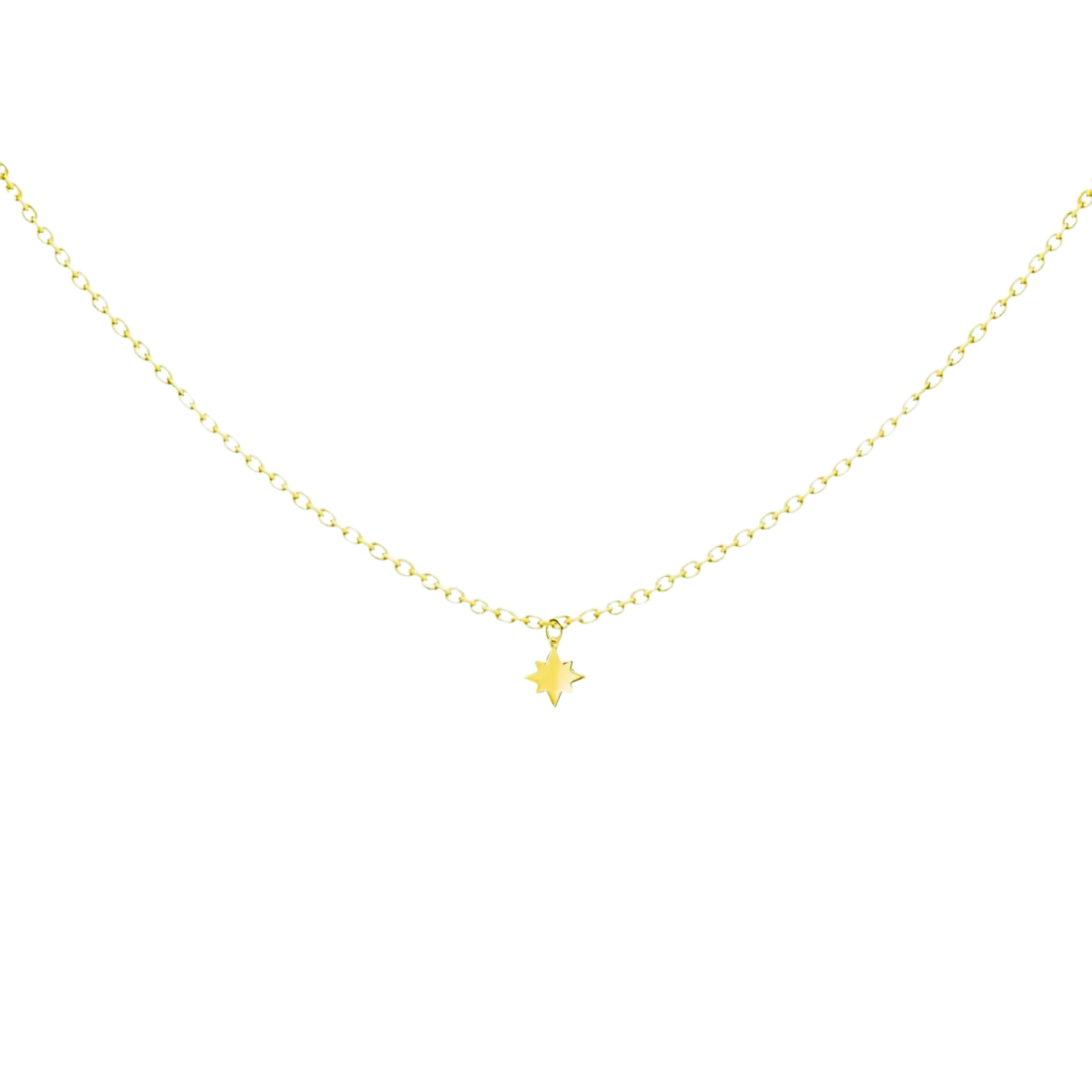 Sarkcsillag Sárga Arany 14K Nyaklánc