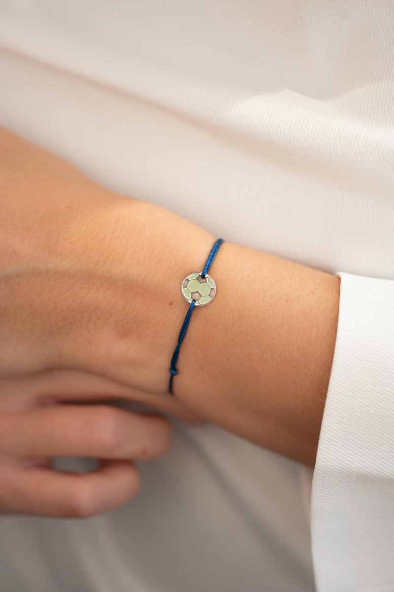 Focilabda Baby Sárga Arany 14K Fonalas Karkötő