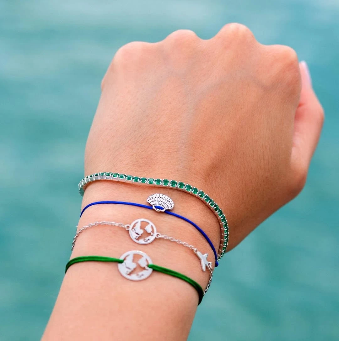 GRAV Tennis Glow Green Ezüst 925 Karkötő