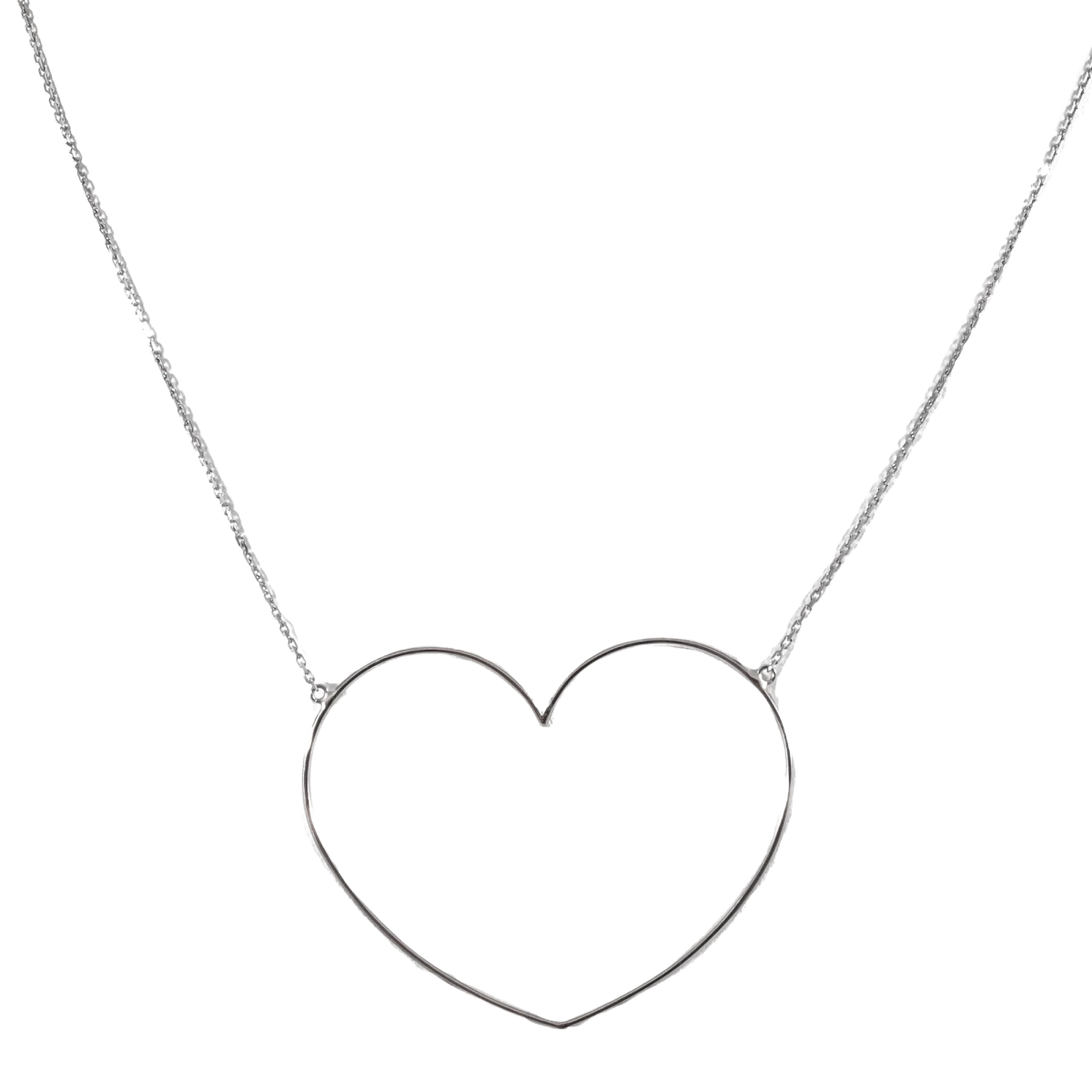 Nagy Szív Ezüst Nyaklánc