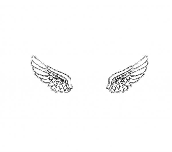 grav angel wing ezüst fülbevaló