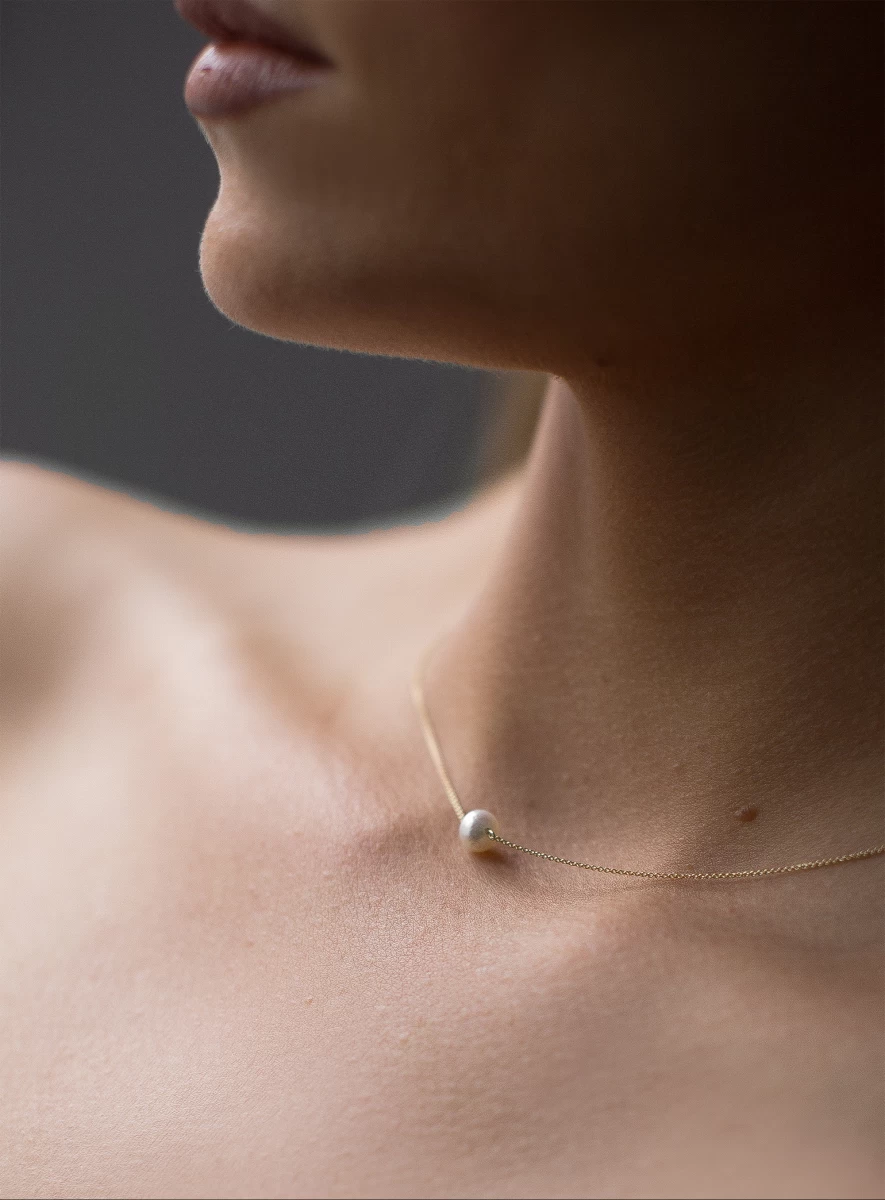 Igazgyöngy Vörös Arany 14K Nyaklánc