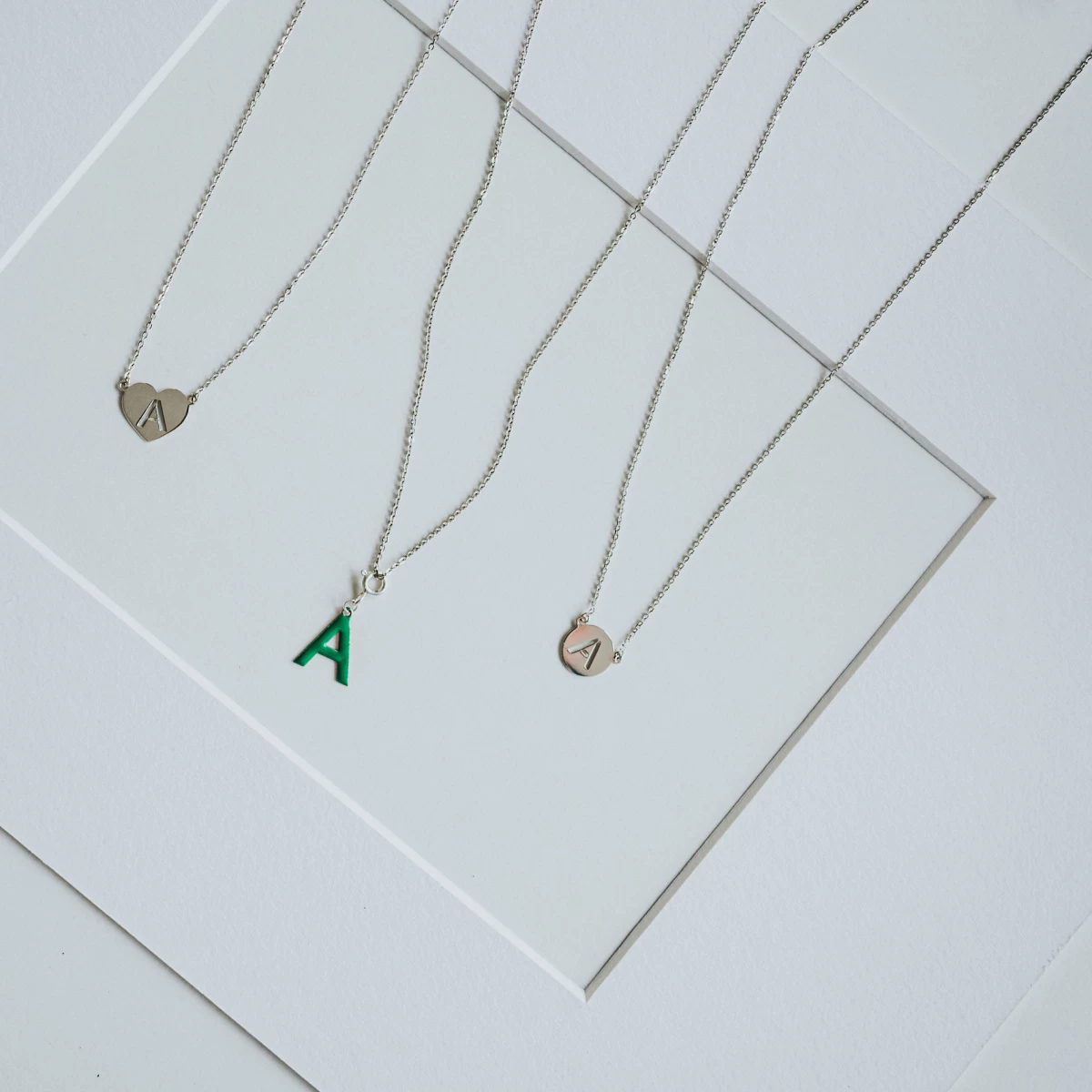 Szívben Betű Ezüst 925 Nyaklánc