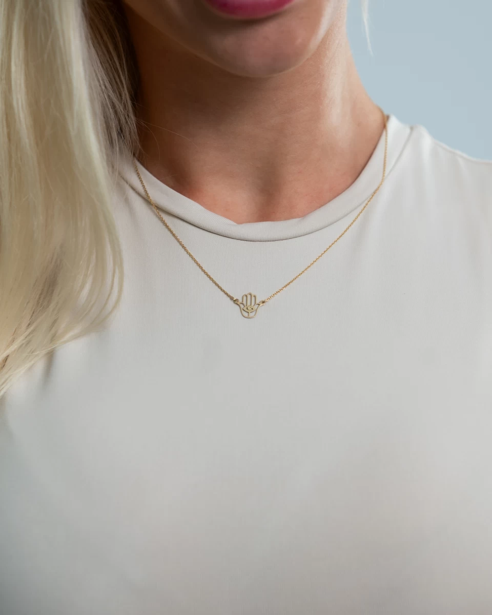 Fatima Vörös Arany Nyaklánc