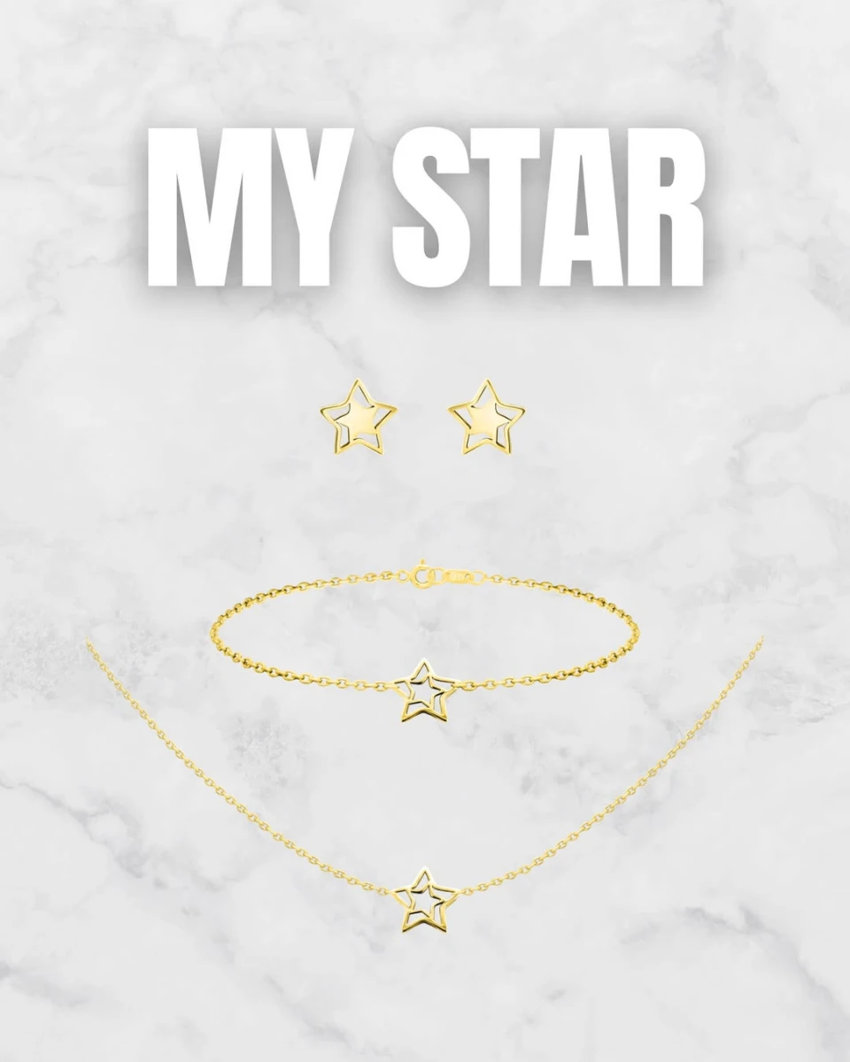GRAV My Star Arany 14K Karkötő