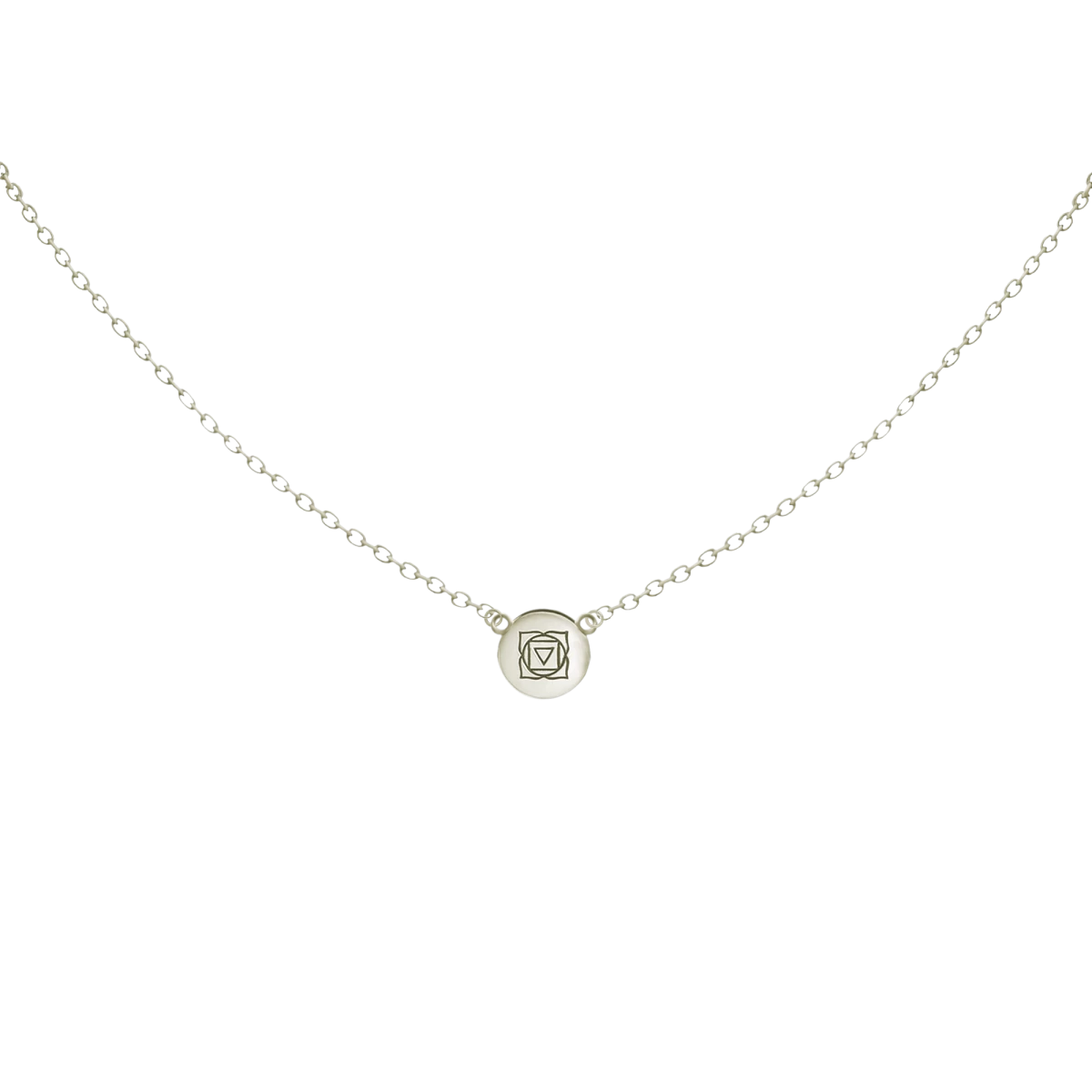 Gyökér Csakra Fehér Arany 14K Nyaklánc