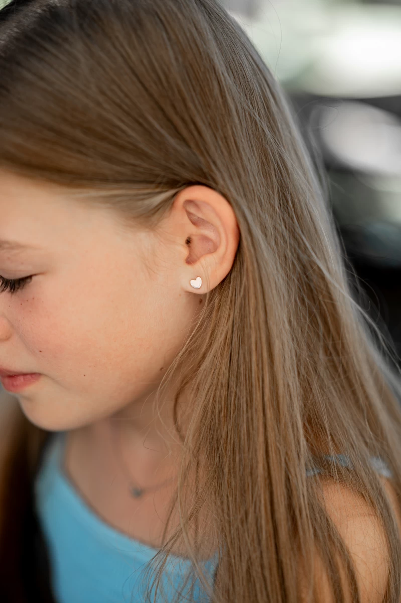 Baba Szív Ezüst 925 Fülbevaló