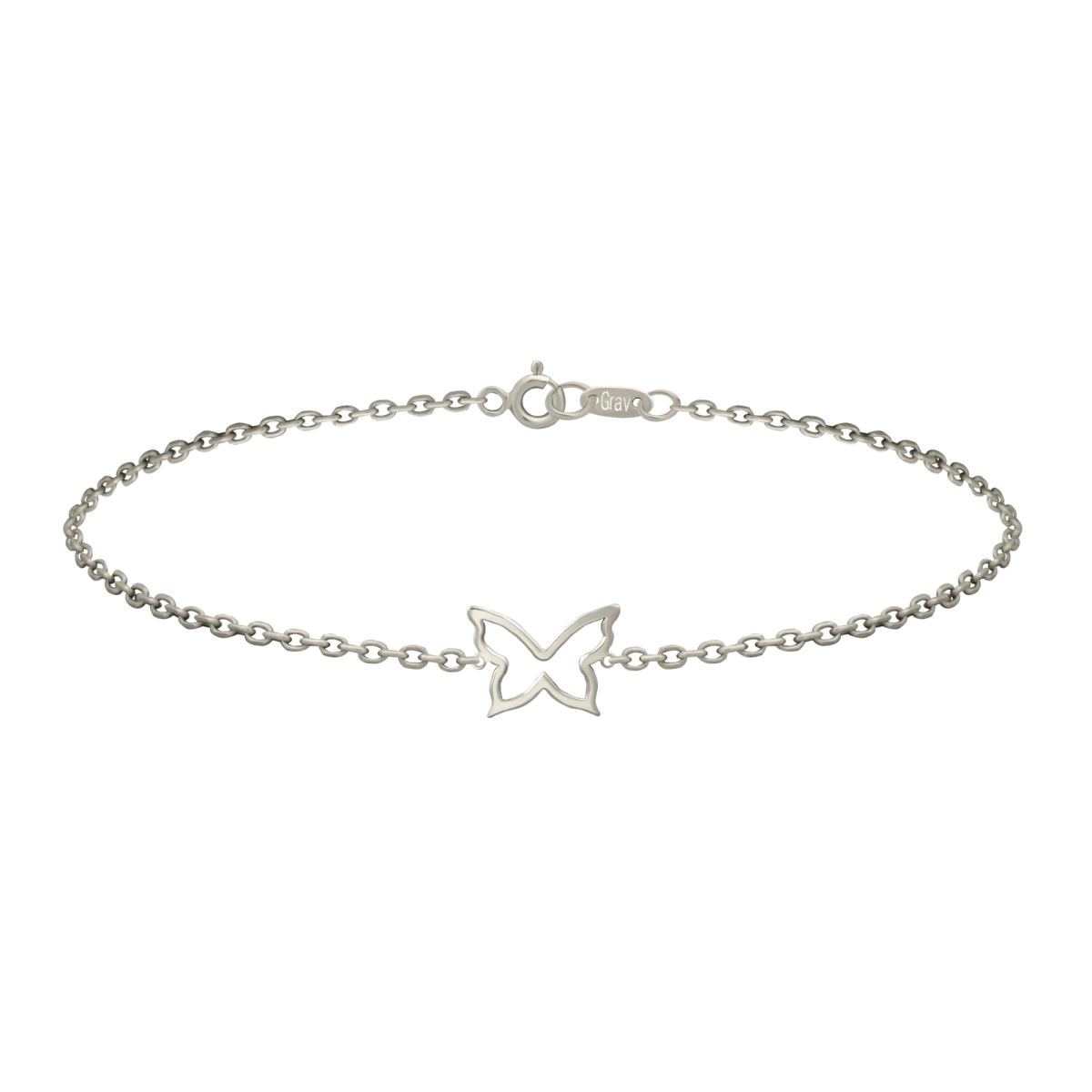 Kontúr Pillangó Fehér Arany Karkötő