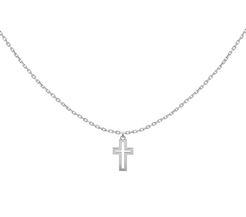 GRAV Cross Contour Ezüst 925 Férfi Nyaklánc