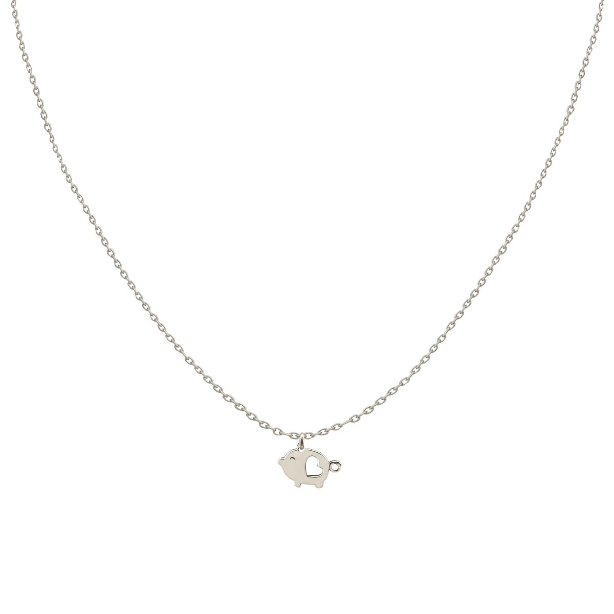 Szerencsemalac Baby Fehér Arany 14k Nyaklánc