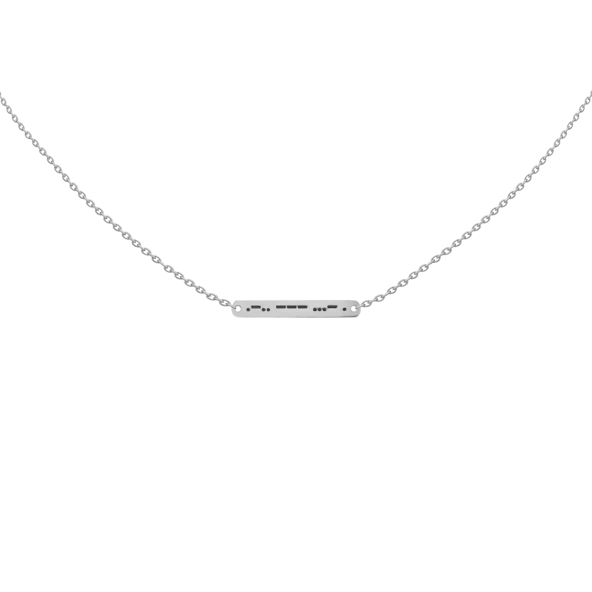 Hosszú Vékony Lap Morze Love Ezüst 925 Nyaklánc