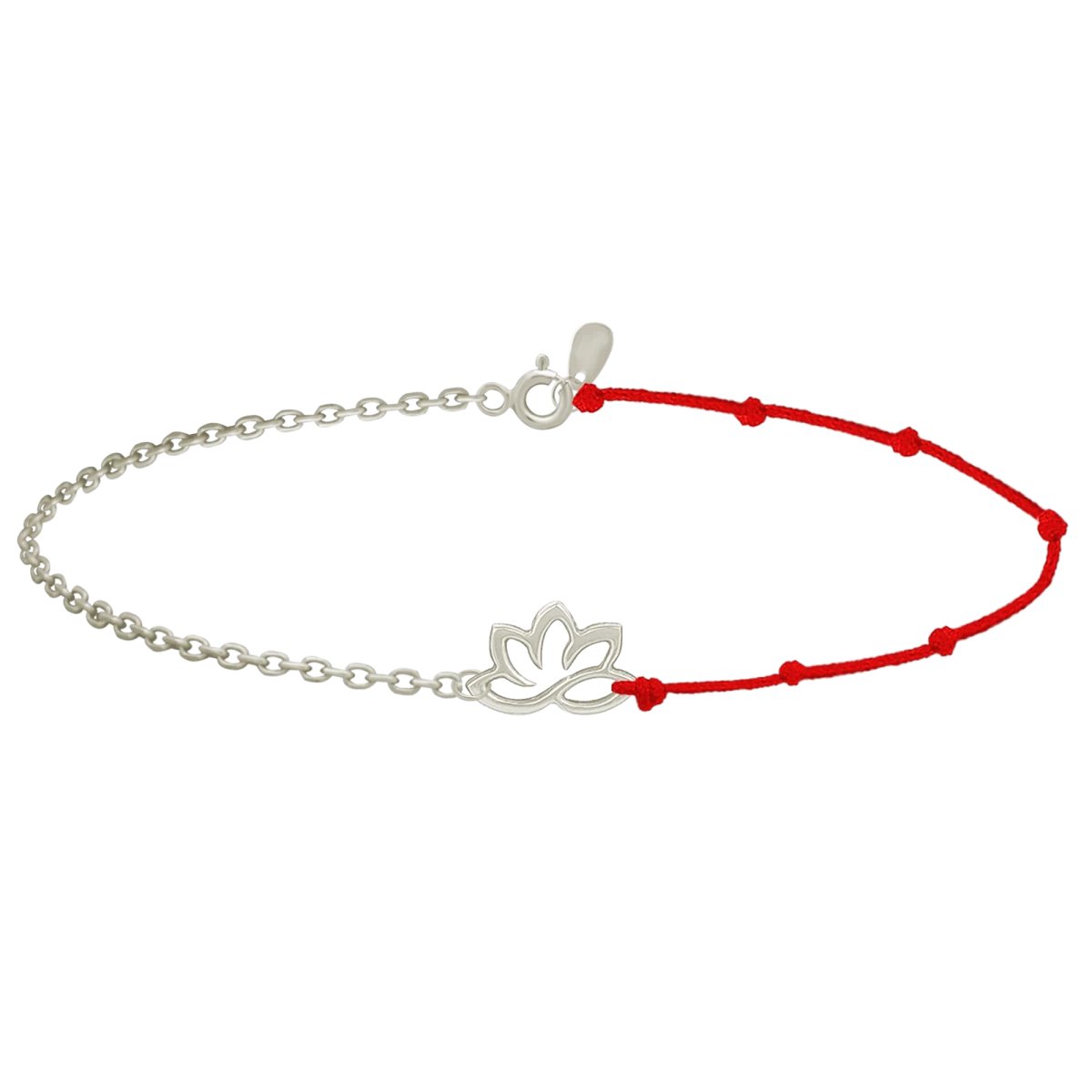 Lótusz Kabbala Fehér Arany 14K Karkötő