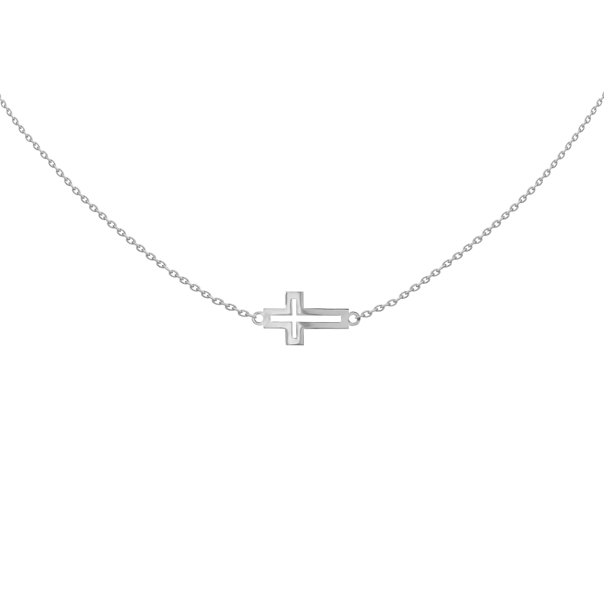Kontúr Kereszt Ezüst 925 Nyaklánc